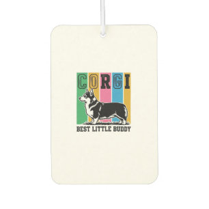 Désodorisant Pour Voiture Chemise Corgi Love Gravure Vintage Silhouette de C