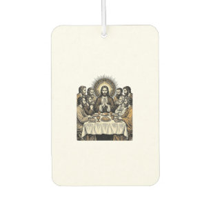 Désodorisant Pour Voiture Chemise d'art religieux gravure sainte cène vintag