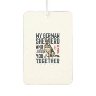 Désodorisant Pour Voiture Chemise de Berger Allemand Amusing Fan de Chien Vi