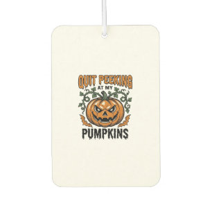 Désodorisant Pour Voiture Chemise de citrouille d'Halloween Gravure vintage