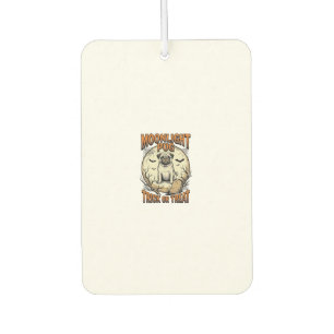 Désodorisant Pour Voiture Chemise de Halloween pour Pug avec gravure vintage