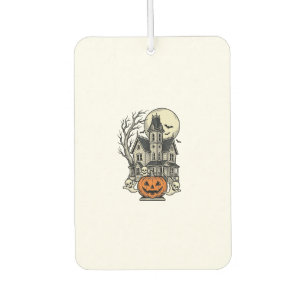 Désodorisant Pour Voiture Chemise de Maison Hantée Gravure Vintage Halloween
