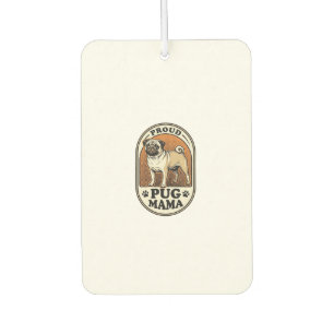 Désodorisant Pour Voiture Chemise de maman Pug Gravure vintage amateur de ch