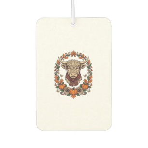 Désodorisant Pour Voiture Chemise de pomme de terre Highland Cow Gravure Vin