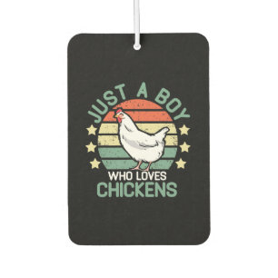 Désodorisant Pour Voiture chemise de poulet enfants Juste un garçon qui aime