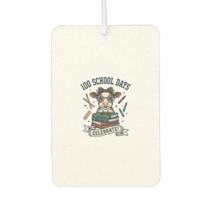Désodorisant Pour Voiture Chemise de professeur de gravure vintage de vache