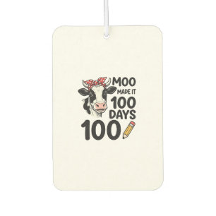 Désodorisant Pour Voiture Chemise de vache 100 jours Gravure vintage design