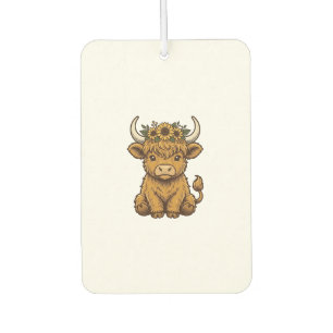 Désodorisant Pour Voiture Chemise de vache des Highlands Art de veau de tour