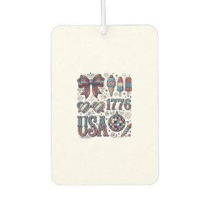 Désodorisant Pour Voiture Chemise d'été patriotique vintage USA 1776 Design_
