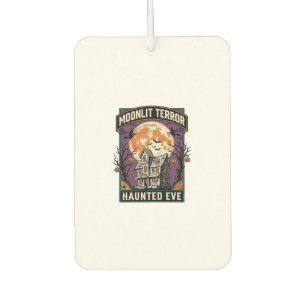 Désodorisant Pour Voiture Chemise Haunted Moon Gravure Vintage Halloween Gra