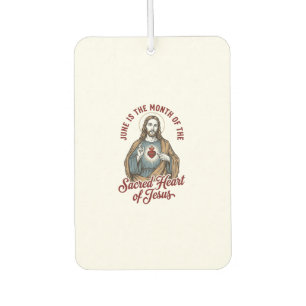 Désodorisant Pour Voiture Chemise religieuse vintage Sacred Heart of Jesus j