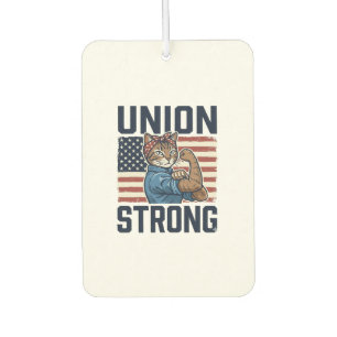 Désodorisant Pour Voiture Chemise Rétro Patriotique Travailleur Félin Union