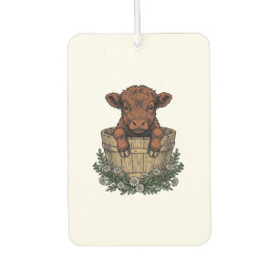 Désodorisant Pour Voiture Chemise veau des Highlands Vintage Art Bucket Dais