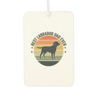 Désodorisant Pour Voiture Chemise vectorielle chien coucher de soleil Labrad