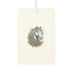 Désodorisant Pour Voiture Chemise vectorielle de conception de cheval floral