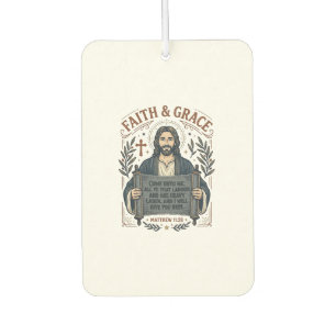 Désodorisant Pour Voiture Chemise vintage brodée de Jésus Croix Graphique ch