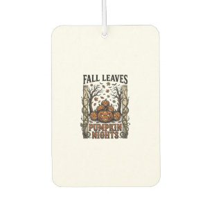 Désodorisant Pour Voiture Chemise Vintage Citrouille Feuilles D'automne Réco