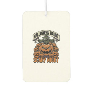 Désodorisant Pour Voiture Chemises de gravure vintage citrouilles d'Hallowee