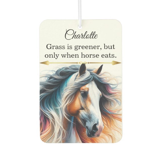 Désodorisant Pour Voiture Cheval à crinière dynamique (Devant)