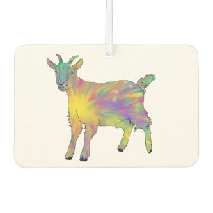 Désodorisant Pour Voiture Chèvre Coloré Drôle Ferme Bébé Animal Art Humour