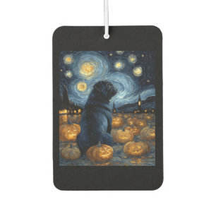 Désodorisant Pour Voiture Chien Carlin noir de la nuit étoilée de van gogh h