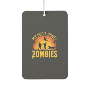 Désodorisant Pour Voiture Chien Chasse Les Zombies Design Halloween