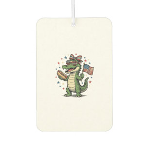 Désodorisant Pour Voiture Chien Chaud Alligator Patriotique Vintage Vector T