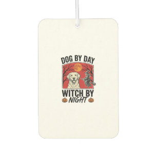 Désodorisant Pour Voiture Chien de jour sorcière de nuit Halloween vintage c