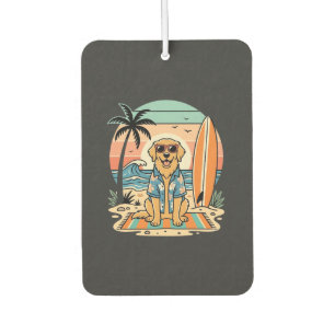 Désodorisant Pour Voiture Chien de surf Rétro Plage Été