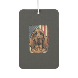 Désodorisant Pour Voiture Chien Limier Patriotique Drapeau Américain Art_1