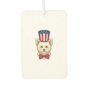 Désodorisant Pour Voiture Chien patriotique chapeau haut de forme vintage ve