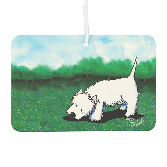 Désodorisant Pour Voiture Chien Westie (Devant)