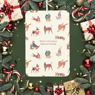 Désodorisant Pour Voiture Chiens de Noël mignons Motif Air Freshener