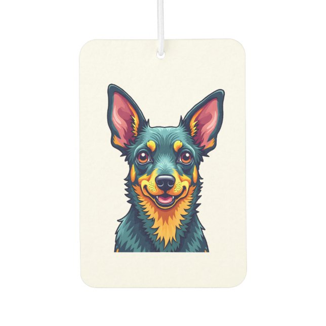 Désodorisant Pour Voiture Chihuahua  Abstract Painting  Colour  Cute Dog (2) (Devant)