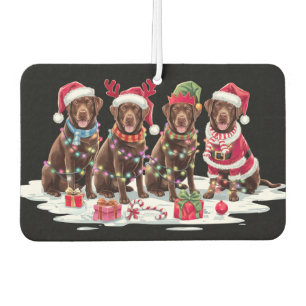 Désodorisant Pour Voiture Chocolat du Labrador Chocolat de Noël