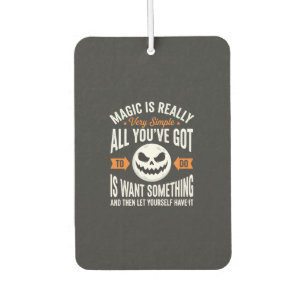 Désodorisant Pour Voiture Citation de magie d'Halloween Design de visage de