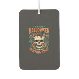 Désodorisant Pour Voiture Citrouille Crâne Halloween Chasse Nuit Design_1