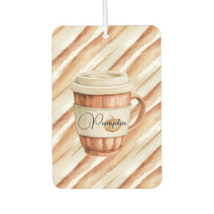 Désodorisant Pour Voiture Citrouille Rayures Latte Pêche  