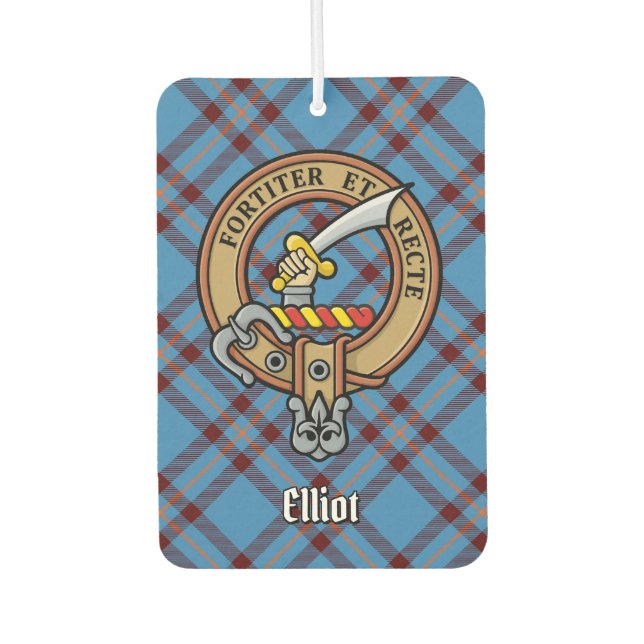Désodorisant Pour Voiture Clan Elliot Crest sur le tarte antique (Devant)