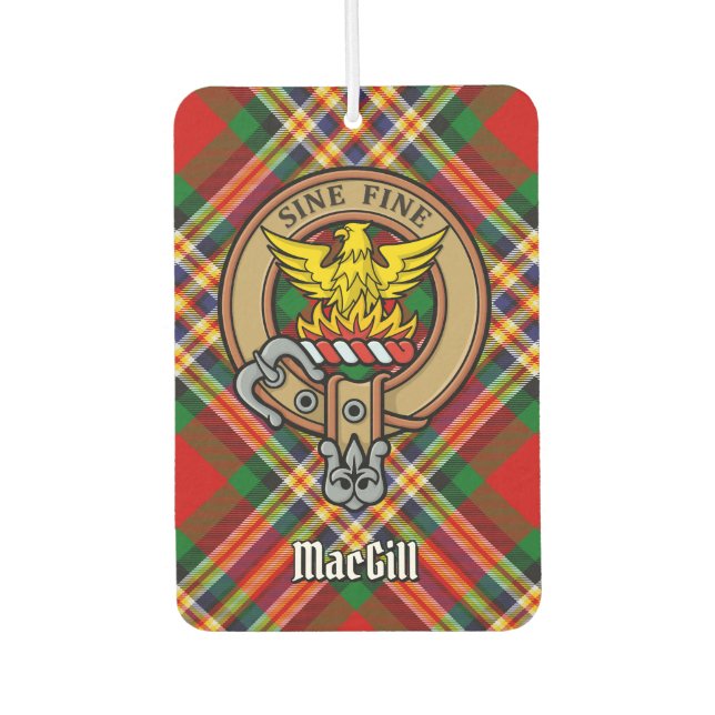 Désodorisant Pour Voiture Clan MacGill Crest sur Tartan Air Freshener (Devant)