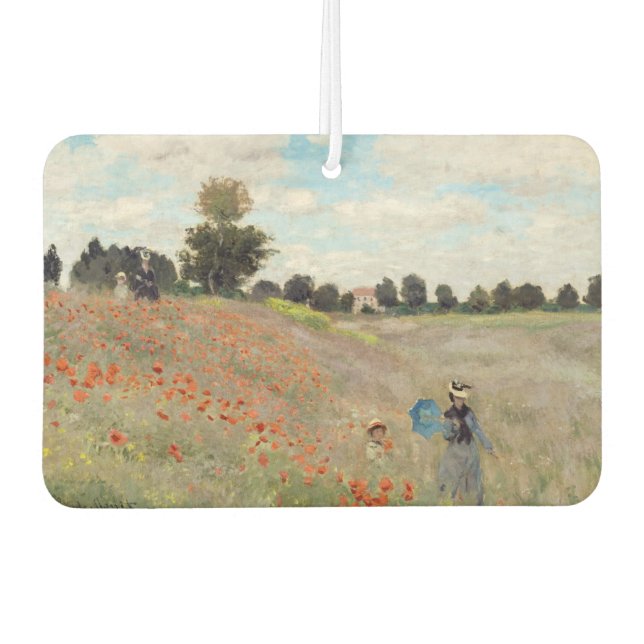 Désodorisant Pour Voiture Claude Monet - Champ de pavot (Devant)