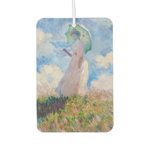 Désodorisant Pour Voiture Claude Monet - Femme avec Parasol face à gauche