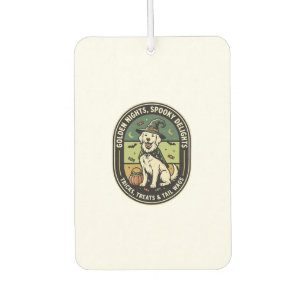 Désodorisant Pour Voiture Club de nuit effrayant Golden Retriever Halloween