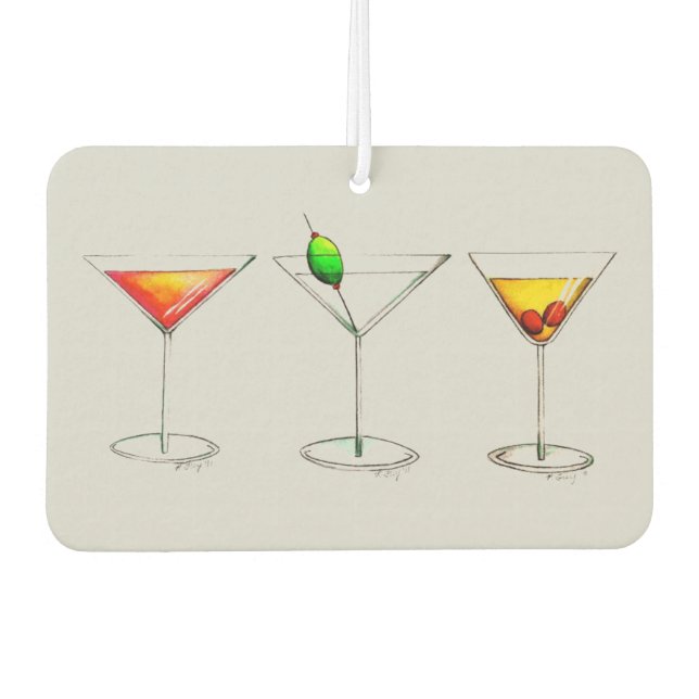 Désodorisant Pour Voiture Cocktail Martini Cosmo Cocktails Cadeau personnali (Devant)