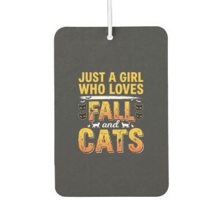 Désodorisant Pour Voiture Conception de chats d'automne Halloween Fille_1