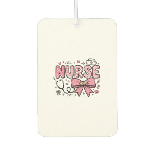 Désodorisant Pour Voiture Conception de chemise vectorielle Cute Nurse Bow H