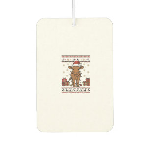 Désodorisant Pour Voiture Conception de chemise vectorielle de vache de Noël