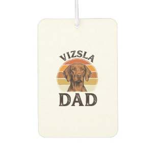 Désodorisant Pour Voiture Conception de chien de gravure vintage Vizsla Papa