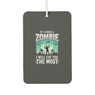 Désodorisant Pour Voiture Conception de Halloween Zombie Je vais te manger_1