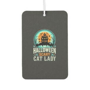 Désodorisant Pour Voiture Conception de maison hantée de dame de chat effray